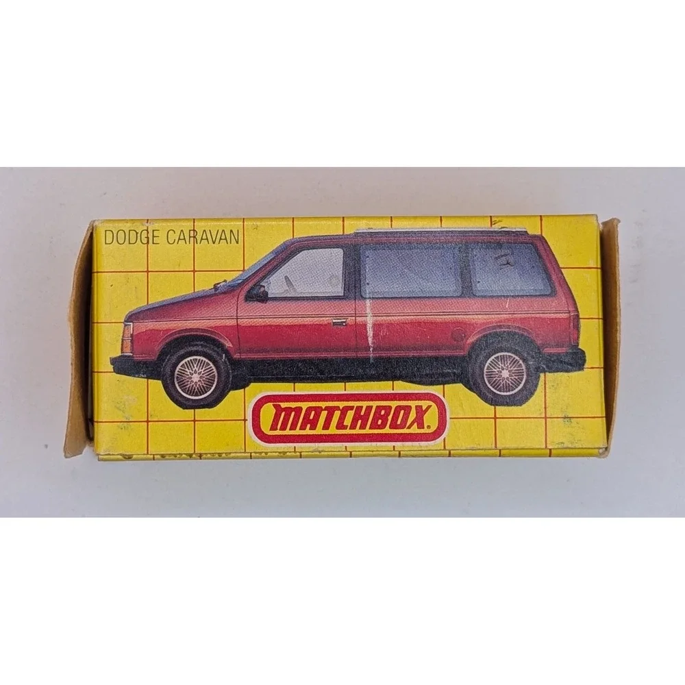 Matchbox 1984 Dodge Caravan Burgundy Diecast Car Made in England Original Box